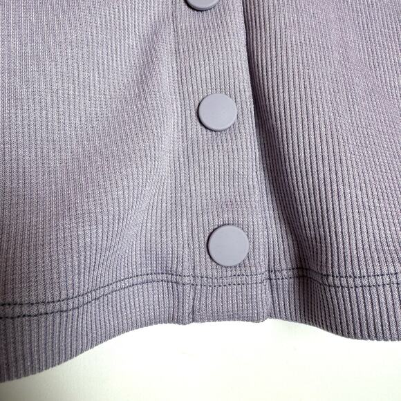 OUTDOOR VOICES CozyRib Cropped Cardigan Earl Grey Size XS NWT - Picture 5 of 5